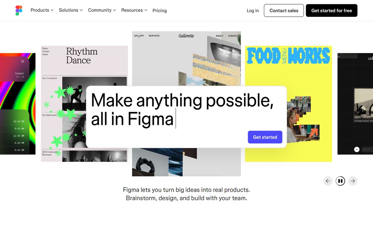 Figma landing page
